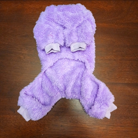 Lot of 2 fleece winter pullover pajama onesie purple and avocado onesie - Picture 1 of 9